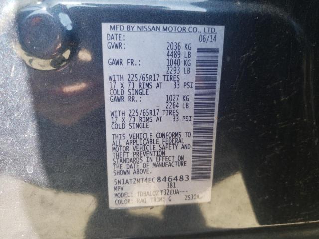 Photo 10 from auction – 2014 NISSAN ROGUE S with VIN 5N1AT2MT4EC846483