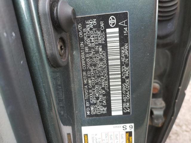 Photo 10 from auction – 2006 TOYOTA CAMRY LE with VIN JTDBE32K863046547