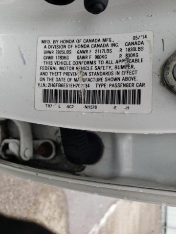 Photo 10 from auction – 2014 HONDA CIVIC SI with VIN 2HGFB6E51EH702134