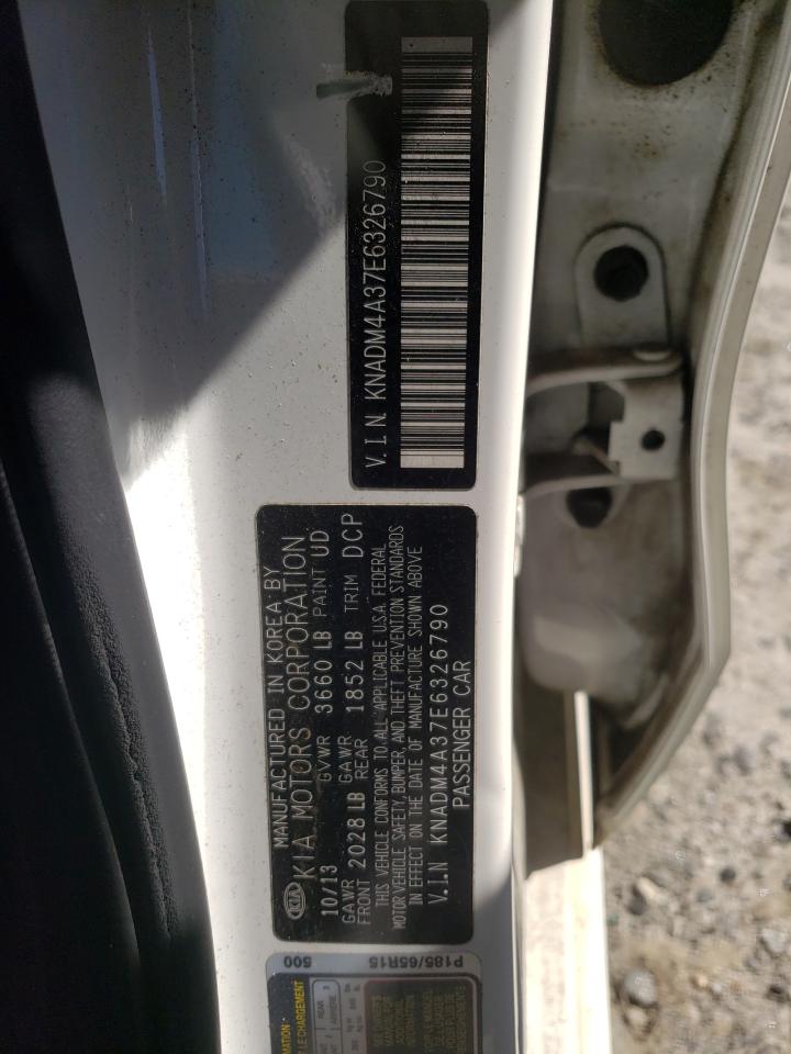 Photo 10 from auction – 2014 KIA RIO LX with VIN KNADM4A37E6326790