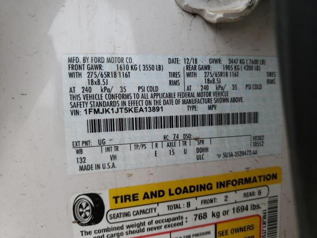 Photo 10 from auction – 2019 FORD EXPEDITION with VIN 1FMJK1JT5KEA13891