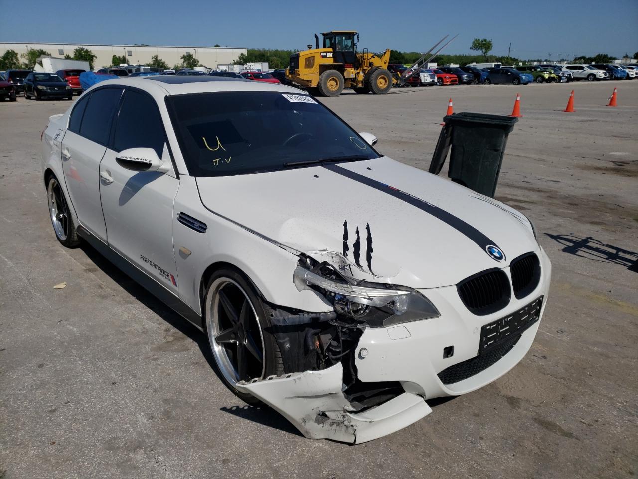 BMW M5 2008 with VIN WBSNB93598CX09699 - Photo from auction