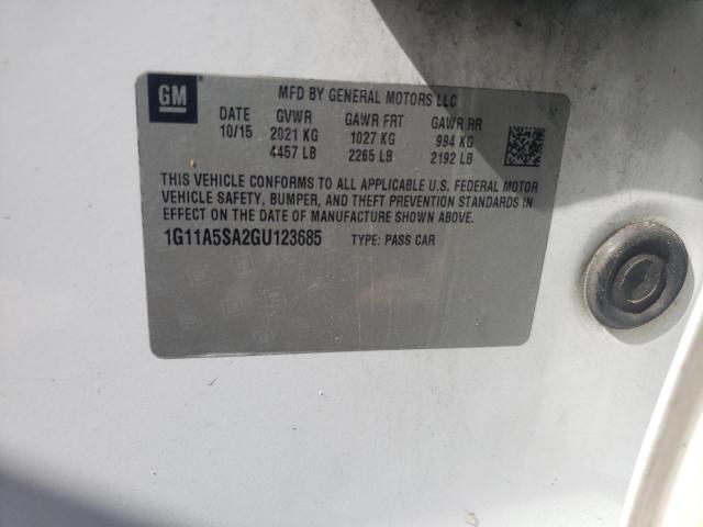 Photo 10 from auction – 2016 CHEVROLET MALIBU LIM with VIN 1G11A5SA2GU123685