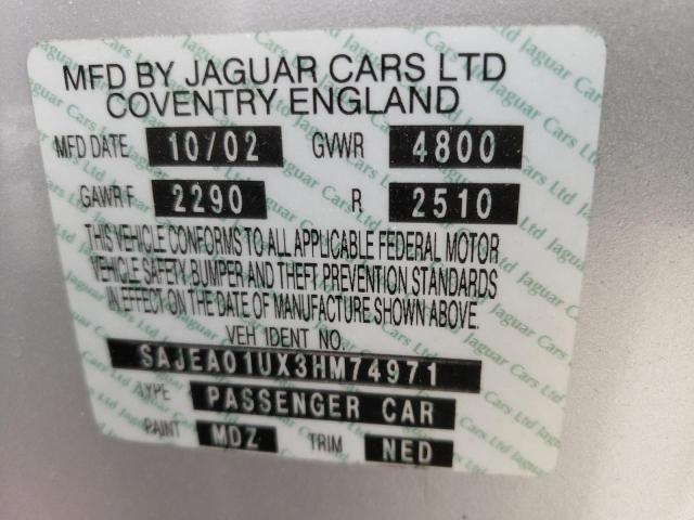 Photo 10 from auction – 2003 JAGUAR S-TYPE with VIN SAJEA01UX3HM74971