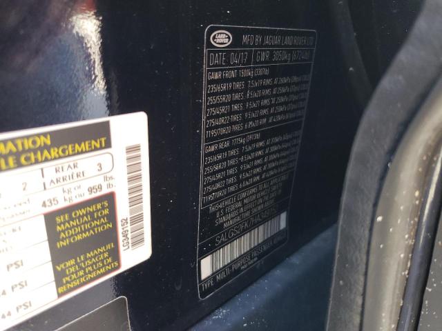 Photo 10 from auction – 2017 LAND ROVER RANGE ROVE with VIN SALGS2FK7HA349152