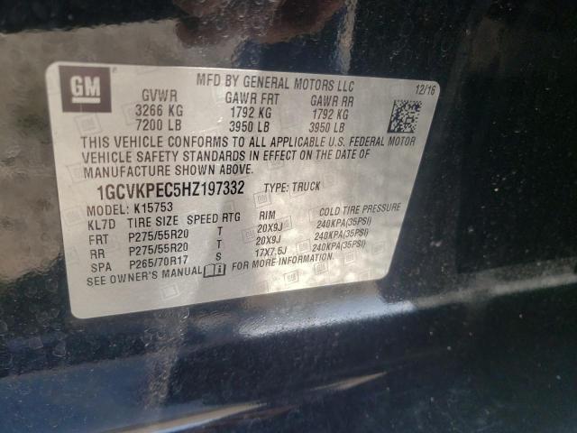 Photo 10 from auction – 2017 CHEVROLET SILVERADO with VIN 1GCVKPEC5HZ197332