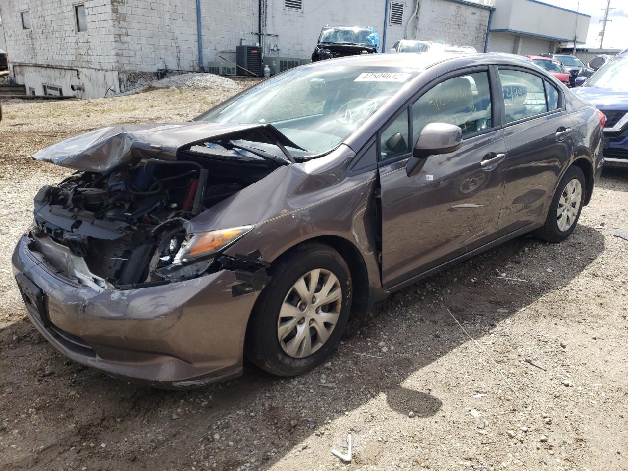 Photo 2 from auction – 2012 HONDA CIVIC LX with VIN 19XFB2F56CE027394