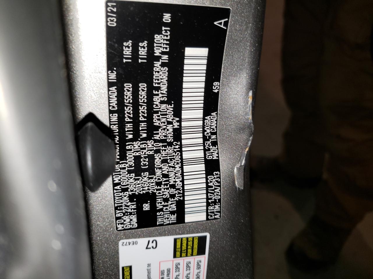 Photo 10 from auction – 2021 LEXUS RX 450H with VIN 2T2JGMDA0MC065142