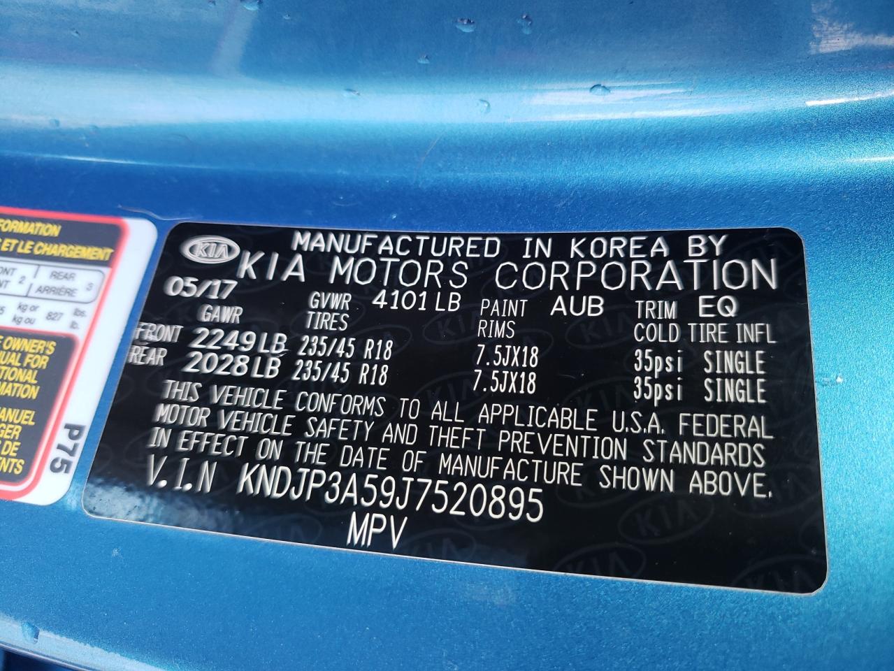 Photo 10 from auction – 2018 KIA SOUL + with VIN KNDJP3A59J7520895