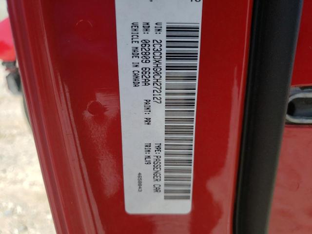 Photo 10 from auction – 2012 DODGE CHARGER SX with VIN 2C3CDXHG0CH272127