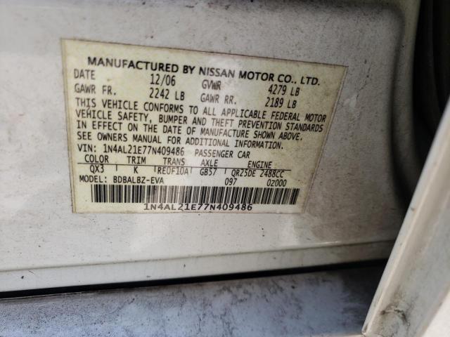 Photo 10 from auction – 2007 NISSAN ALTIMA 2.5 with VIN 1N4AL21E77N409486