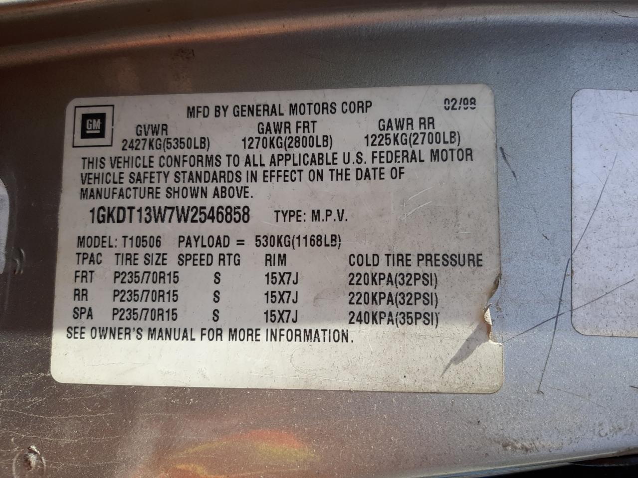 Photo 10 from auction – 1998 GMC JIMMY with VIN 1GKDT13W7W2546858