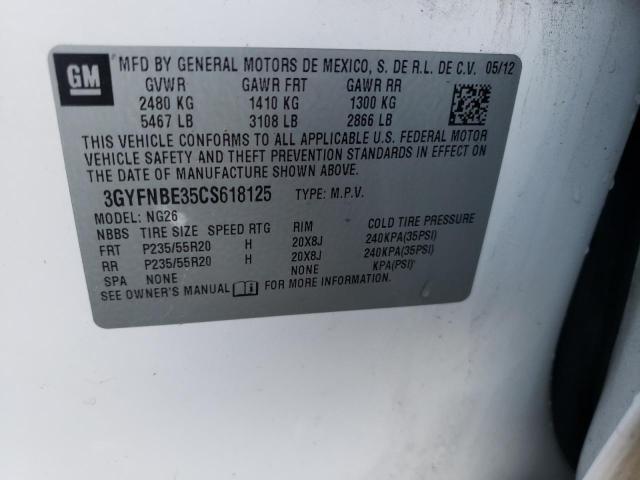 Photo 10 from auction – 2012 CADILLAC SRX PERFOR with VIN 3GYFNBE35CS618125