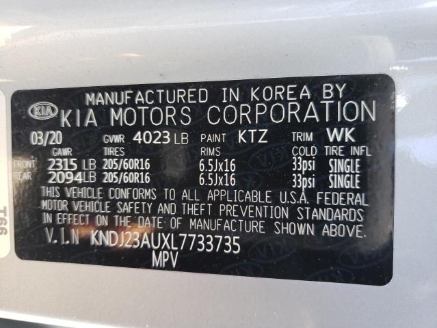 Photo 10 from auction – 2020 KIA SOUL LX with VIN KNDJ23AUXL7733735