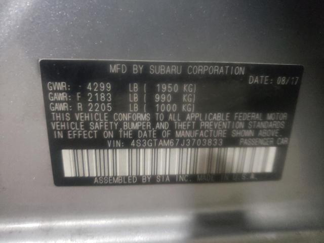 Photo 10 from auction – 2018 SUBARU IMPREZA SP with VIN 4S3GTAM67J3703833