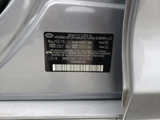 Photo 10 from auction – 2016 HYUNDAI SONATA SPO with VIN 5NPE34AF2GH337810