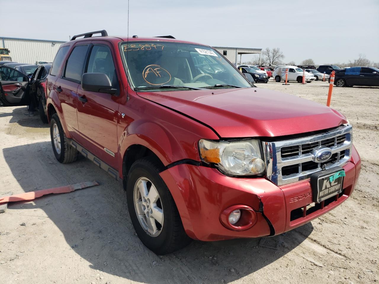 Photo 1 from auction – 2008 FORD ESCAPE XLT with VIN 1FMCU03108KE38597