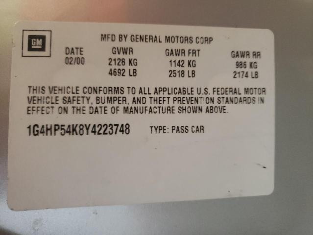 Photo 10 from auction – 2000 BUICK LESABRE CU with VIN 1G4HP54K8Y4223748