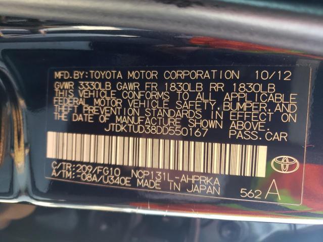Photo 10 from auction – 2013 TOYOTA YARIS with VIN JTDKTUD38DD550167