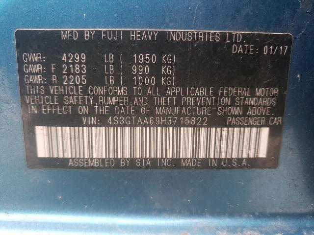 Photo 10 from auction – 2017 SUBARU IMPREZA with VIN 4S3GTAA69H3715822