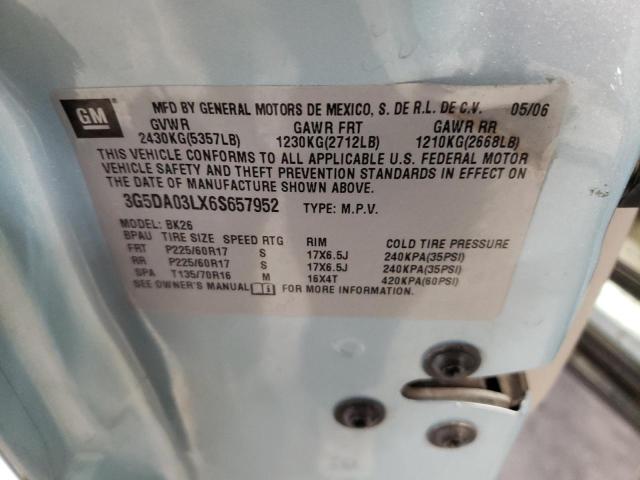 Photo 10 from auction – 2006 BUICK RENDEZVOUS with VIN 3G5DA03LX6S657952