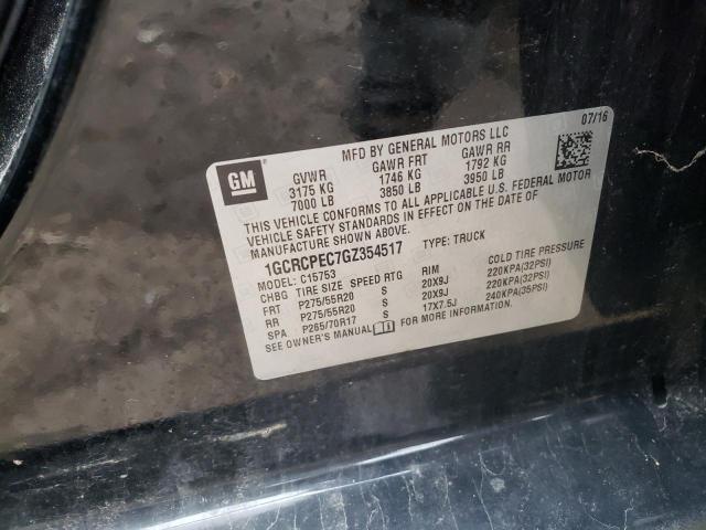 Photo 10 from auction – 2016 CHEVROLET SILVERADO with VIN 1GCRCPEC7GZ354517