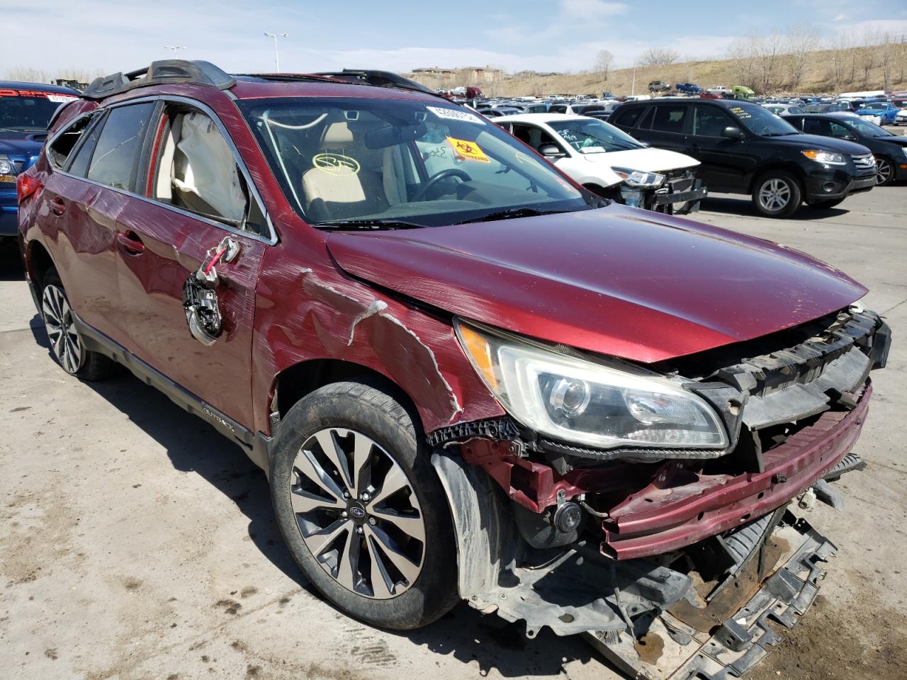 SUBARU OUTBACK 2. 2015 with VIN 4S4BSBNCXF3268560 - Photo from auction