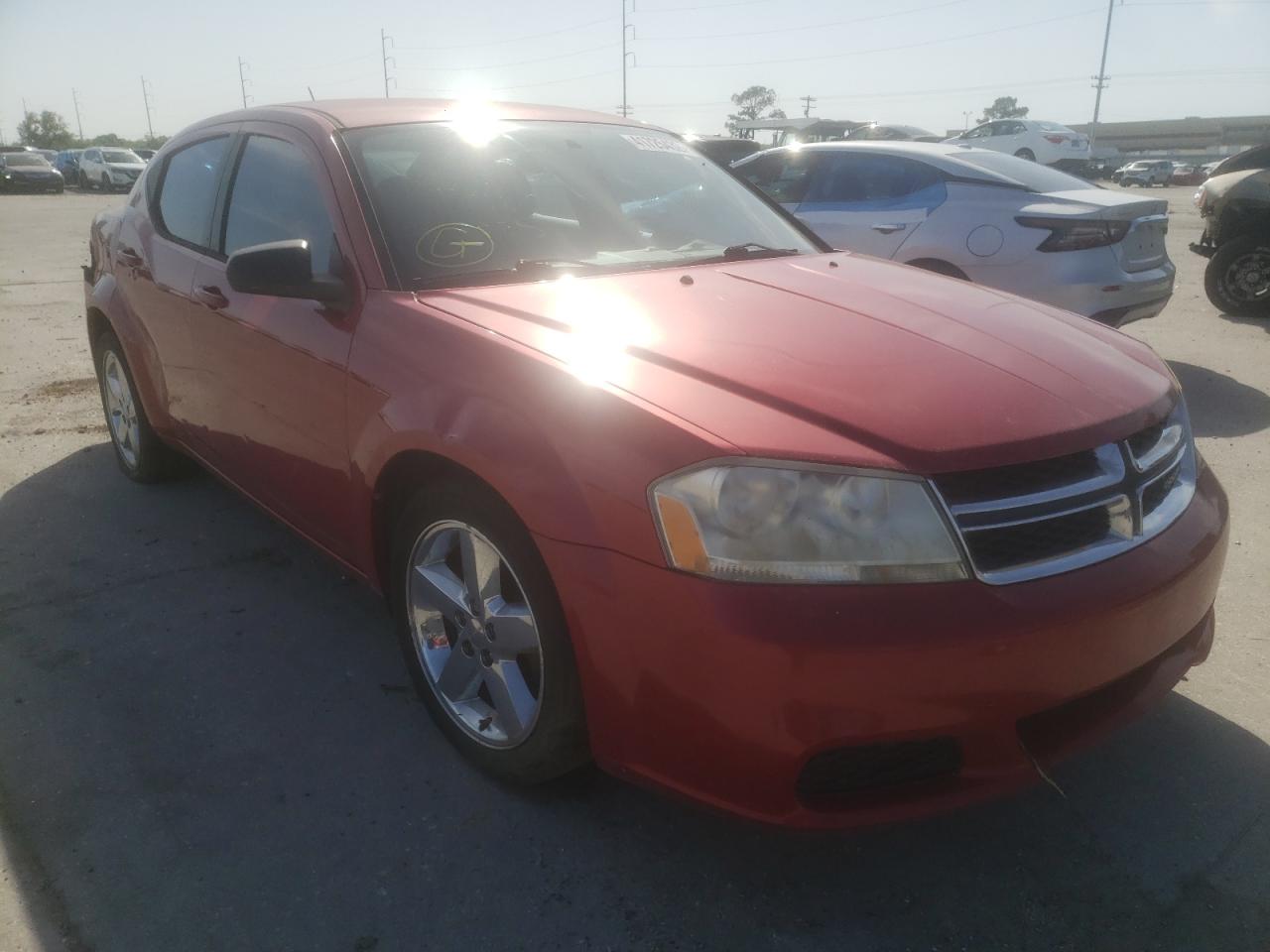DODGE AVENGER SE 2013 with VIN 1C3CDZAB1DN657831 - Photo from auction