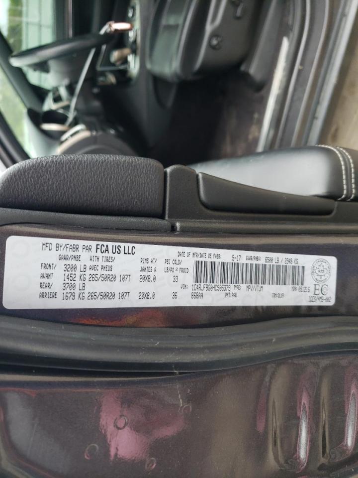 Photo 10 from auction – 2017 JEEP GRAND CHER with VIN 1C4RJFBG0HC905379