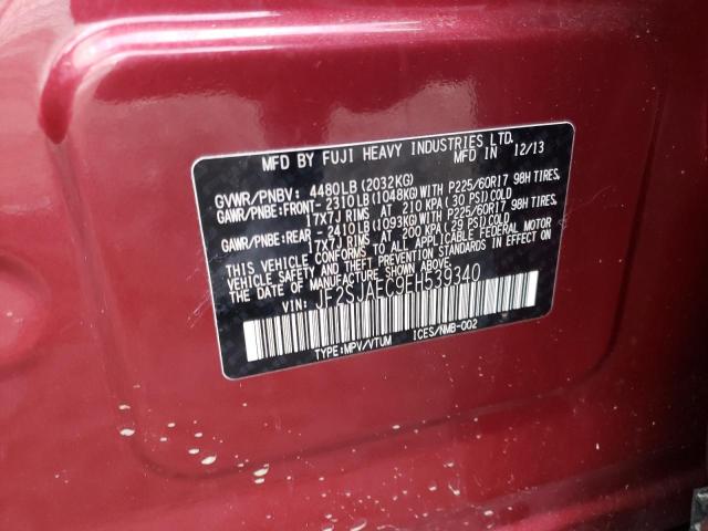 Photo 10 from auction – 2014 SUBARU FORESTER 2 with VIN JF2SJAEC9EH539340