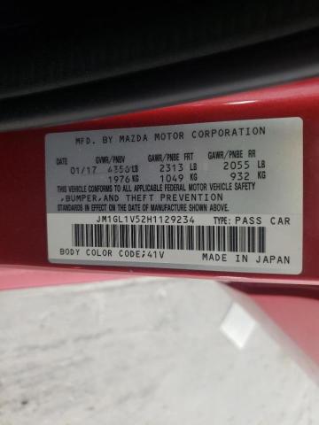 Photo 10 from auction – 2017 MAZDA 6 TOURING with VIN JM1GL1V52H1129234