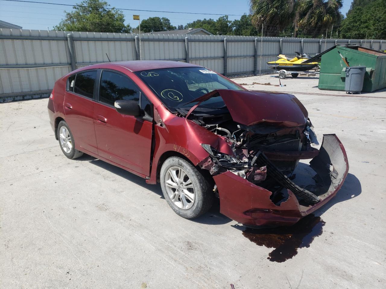 HONDA INSIGHT EX 2010 with VIN JHMZE2H77AS039601 - Photo from auction
