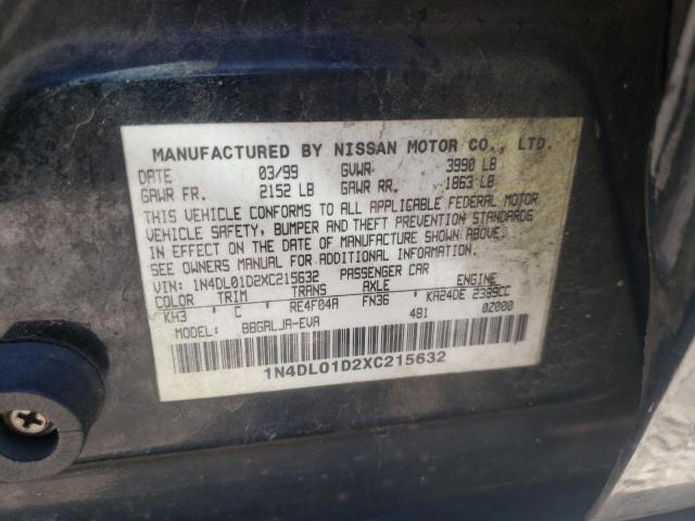 Photo 10 from auction – 1999 NISSAN ALTIMA XE with VIN 1N4DL01D2XC215632