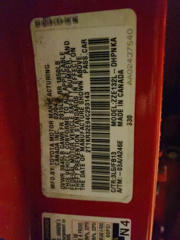 Photo 10 from auction – 2004 TOYOTA COROLLA MA with VIN 2T1KR32E94C293143