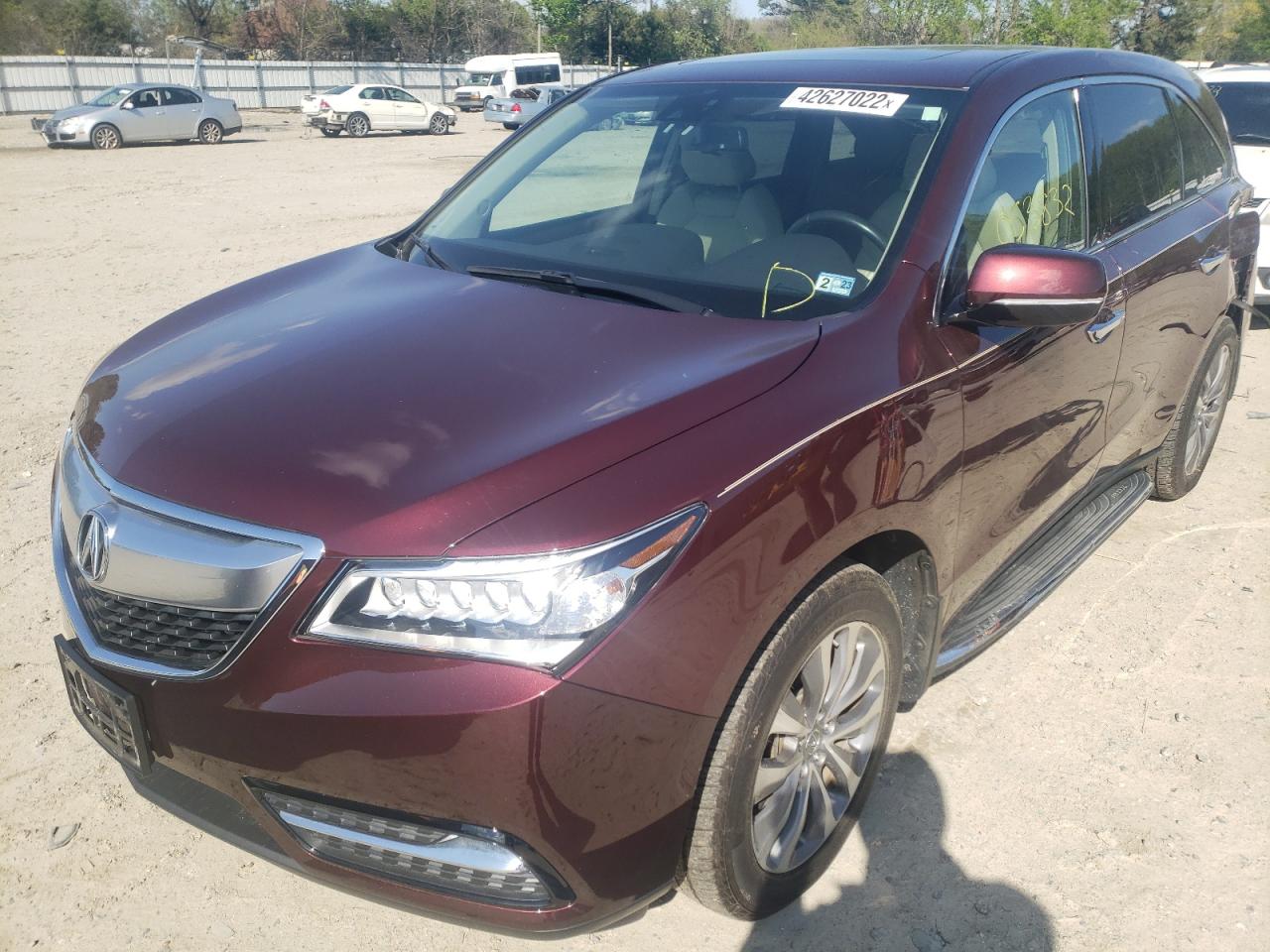 Photo 2 from auction – 2014 ACURA MDX TECHNO with VIN 5FRYD4H47EB030111