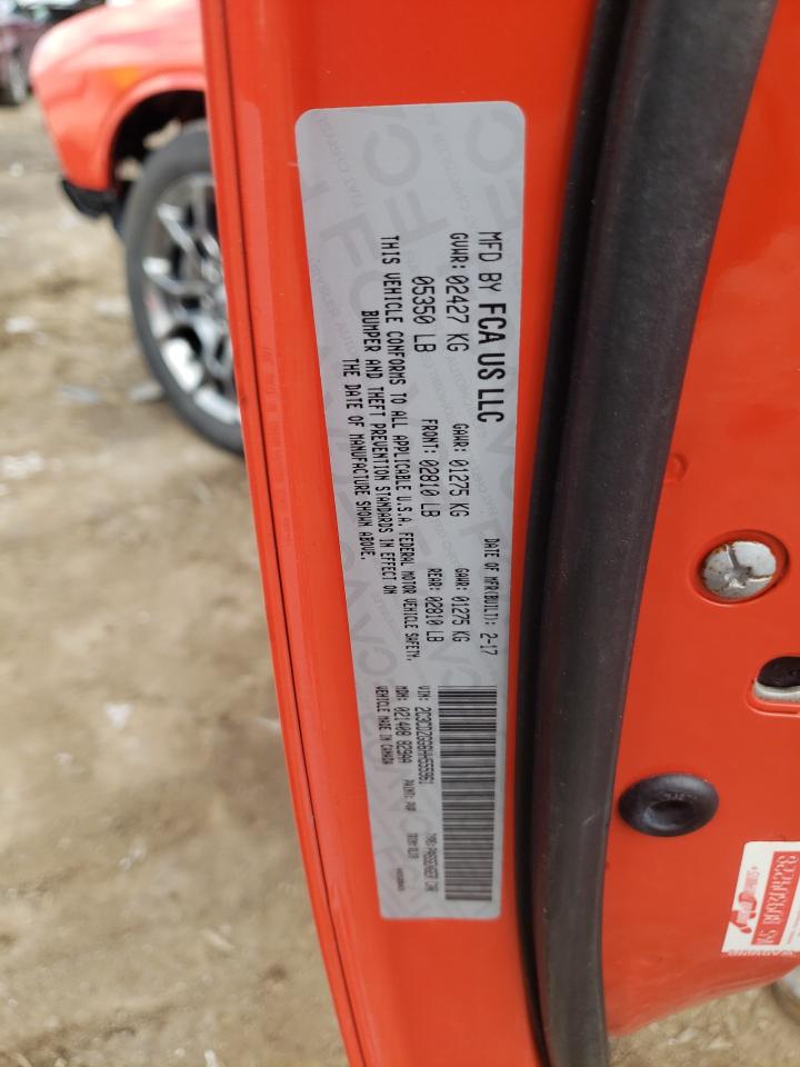Photo 10 from auction – 2017 DODGE CHALLENGER with VIN 2C3CDZGG6HH555961