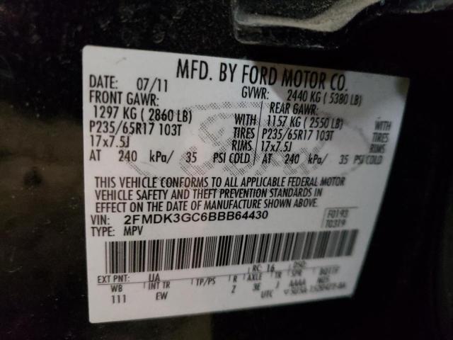 Photo 10 from auction – 2011 FORD EDGE SE with VIN 2FMDK3GC6BBB64430