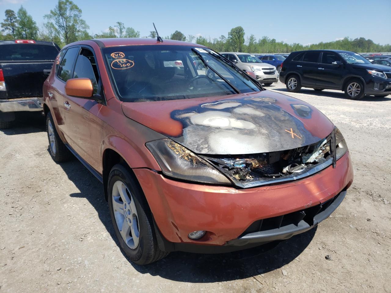 NISSAN MURANO SL 2004 with VIN JN8AZ08WX4W341836 - Photo from auction
