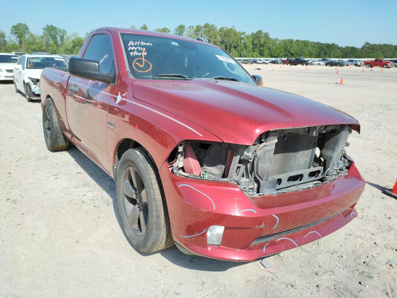 RAM 1500 ST 2013 with VIN 3C6JR6AT2DG508453 - Photo from auction