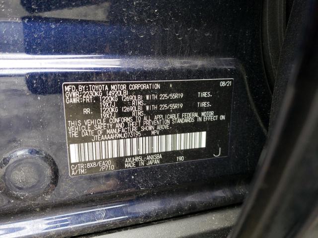 Photo 10 from auction – 2021 TOYOTA VENZA LE with VIN JTEAAAAH9MJ073195