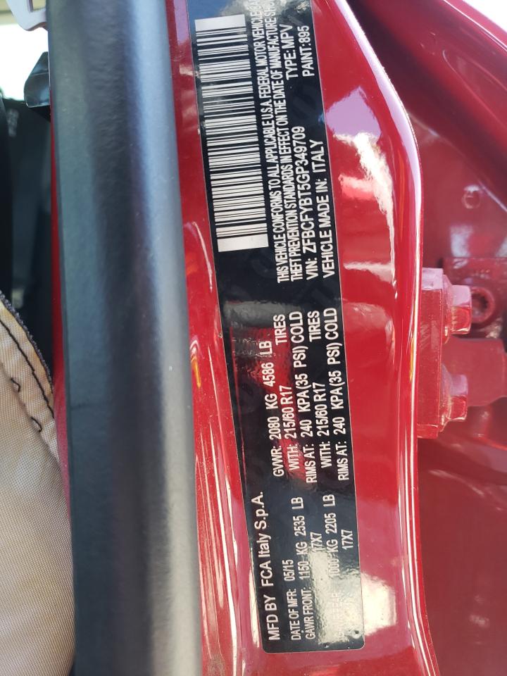 Foto 10 de la subasta – 2016 FIAT 500X EASY con VIN ZFBCFYBT5GP349709