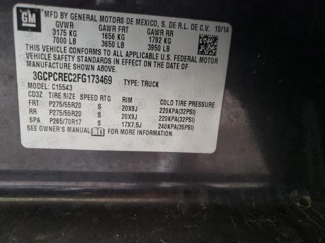 Photo 10 from auction – 2015 CHEVROLET SILVERADO with VIN 3GCPCREC2FG173469