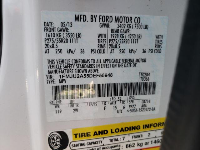 Zdjęcie 10 z aukcji – 2013 FORD EXPEDITION z VIN 1FMJU2A55DEF55948