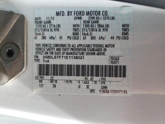 Photo 10 from auction – 2014 FORD TRANSIT CO with VIN NM0LS7F71E1138021