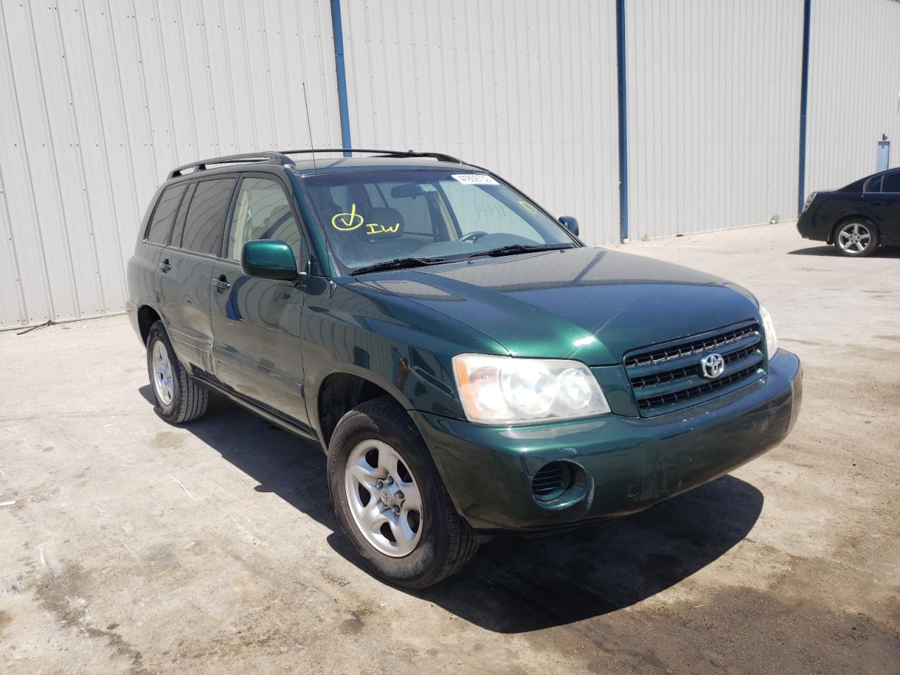 TOYOTA HIGHLANDER 2003 with VIN JTEGF21A130087150 - Photo from auction