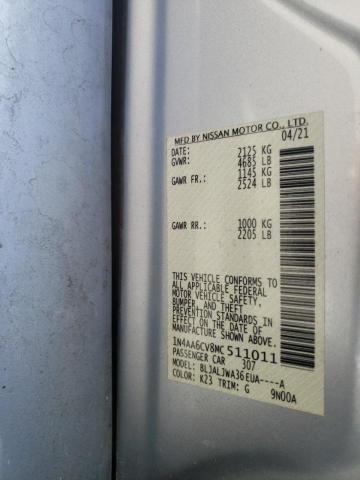 NISSAN MAXIMA SV 2021 with VIN 1N4AA6CV8MC511011 - Photo from auction
