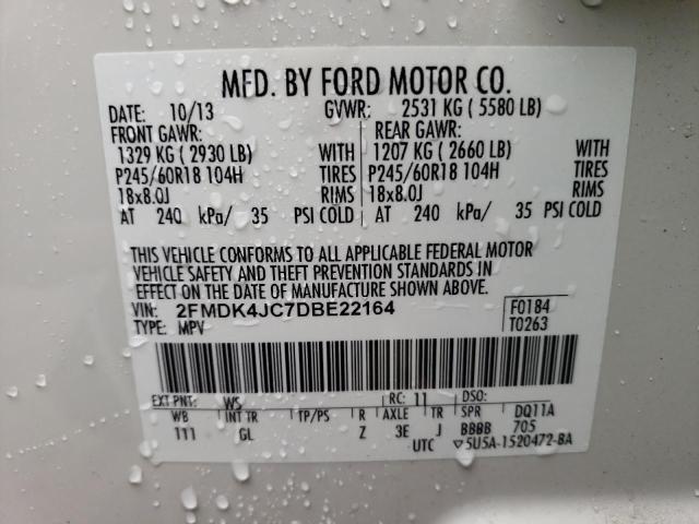 Photo 10 from auction – 2013 FORD EDGE SEL with VIN 2FMDK4JC7DBE22164