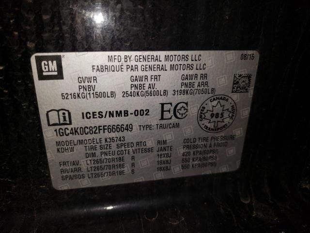 Photo 10 from auction – 2015 CHEVROLET SILVERADO with VIN 1GC4K0C82FF666649