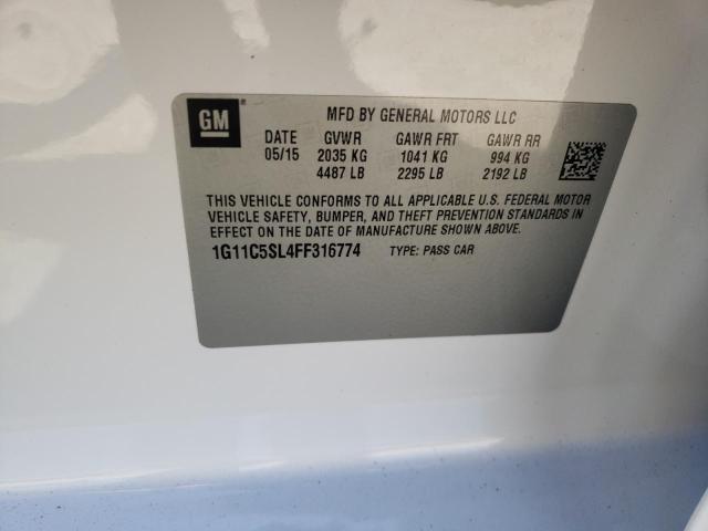 Photo 10 from auction – 2015 CHEVROLET MALIBU 1LT with VIN 1G11C5SL4FF316774