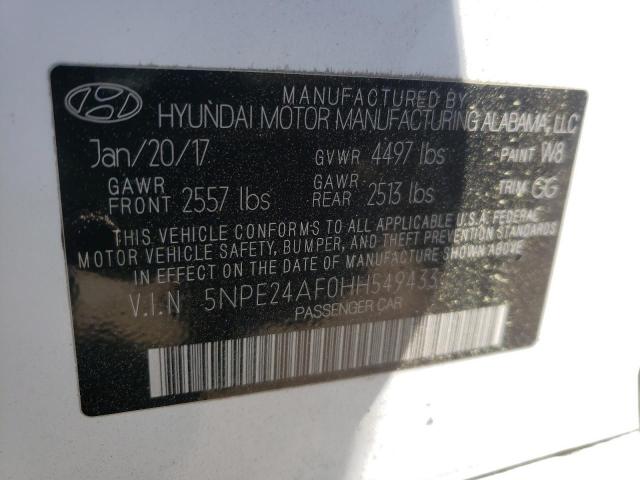 Photo 10 from auction – 2017 HYUNDAI SONATA SE with VIN 5NPE24AF0HH549433